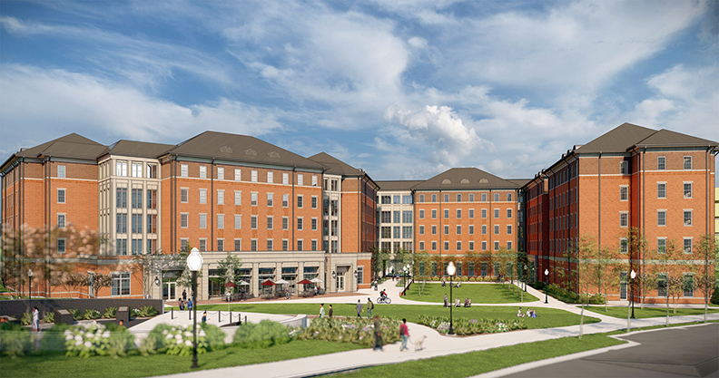 Rendering of new residence hall