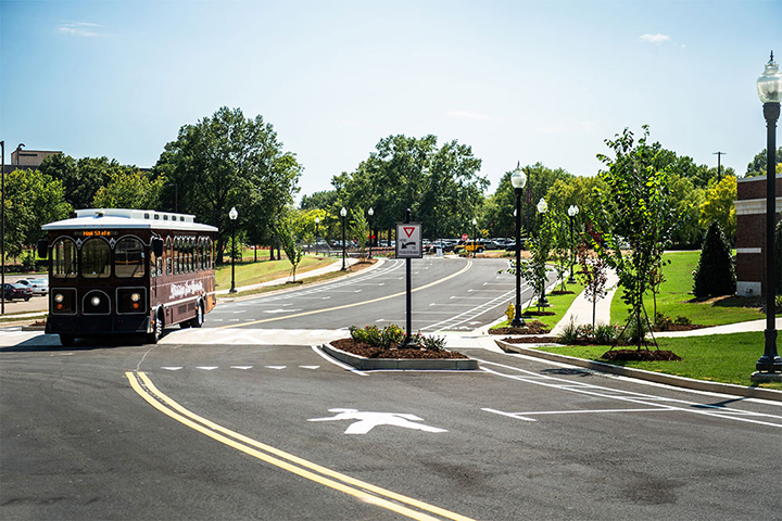 A classic MSU trolley