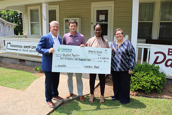 Cadence Bank check presentation to MSU