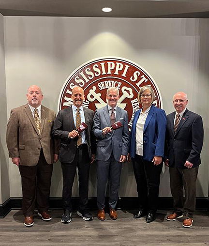 MSU officials and representatives from The Conversation