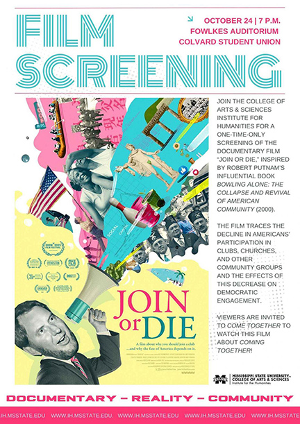 Join or Die film graphic