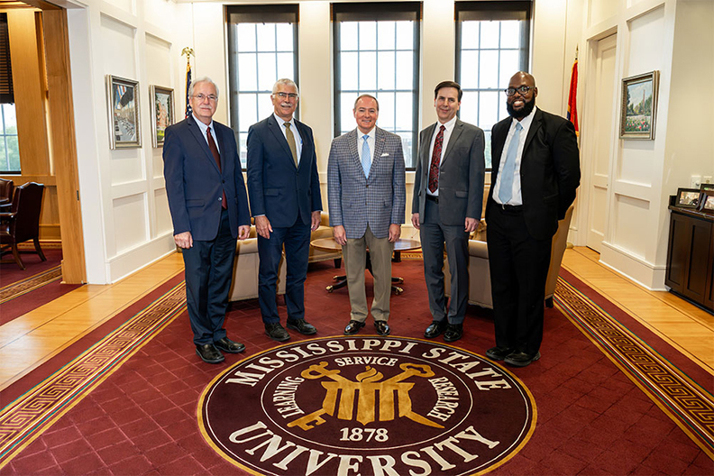 MSU, FAO, USAID officials pose for a photo in Office of the President