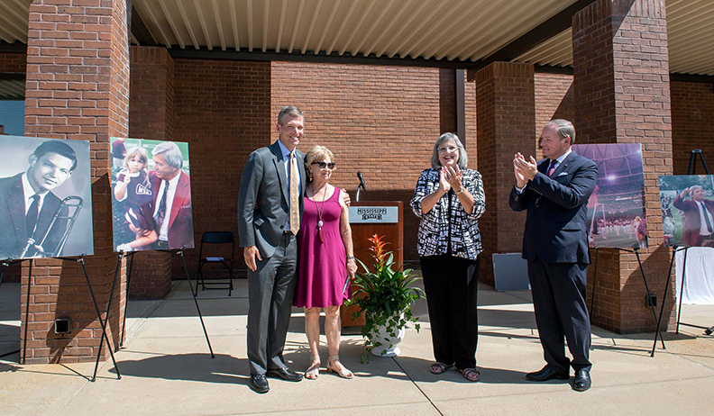Family and officials celebrate Kent Sills Band Hall naming