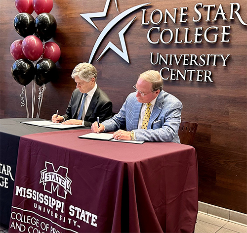 Lone Star College and Mississippi State University representatives