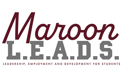 Maroon L.E.A.D.S. logo