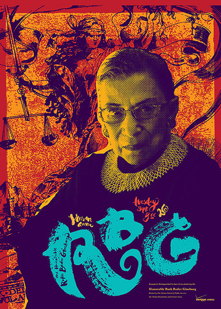 Mixon’s award-winning poster of Ruth Bader Ginsberg