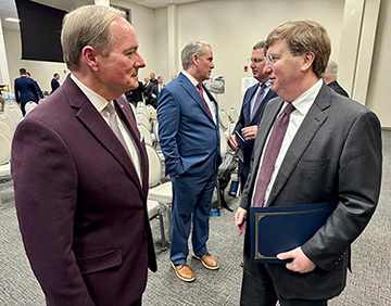 President Mark E. Keenum and Gov. Tate Reeves