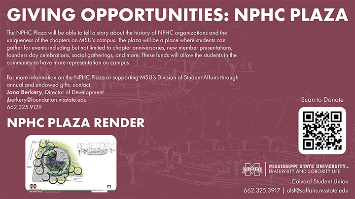 National Pan-Hellenic Council plaza donation information