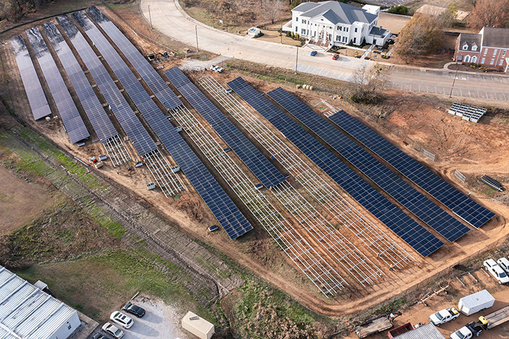 Mississippi State’s solar panel installation