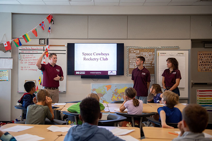 MSU Space Cowboys Rocketry Club discuss building and launching rockets