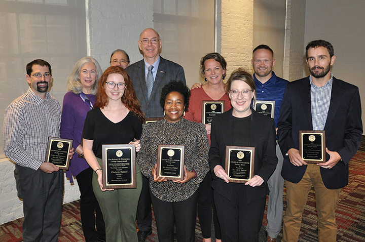 Current and retired faculty members with Spring Faculty Awards