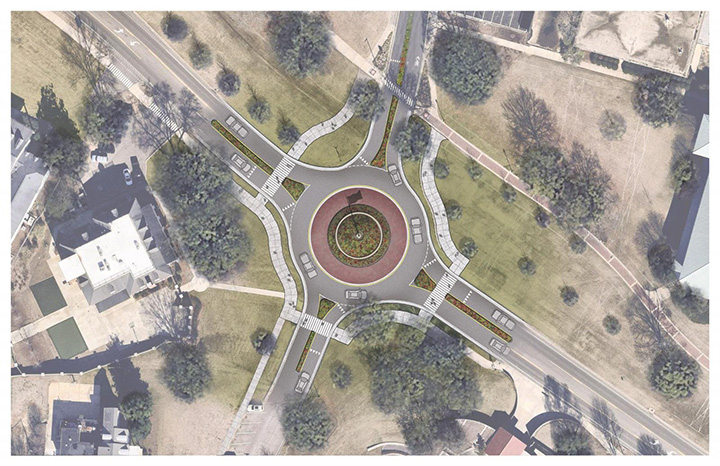 Traffic circle rendering Traffic circle rendering